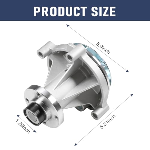 Water Pump W/Gasket AW4130 252-841 Replacement for Ford F-150 F-250 F-350 E-150 E-250 E-350 E-450 Expedition Explorer Econoline, Replacement for Lincoln Aviator Navigator 4.6L 5.4L Engine