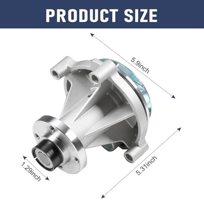 Water Pump W/Gasket AW4130 252-841 Replacement for Ford F-150 F-250 F-350 E-150 E-250 E-350 E-450 Expedition Explorer Econoline, Replacement for Lincoln Aviator Navigator 4.6L 5.4L Engine