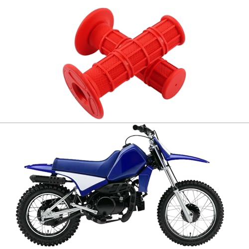 FLYPIG Universal 22mm 7/8" Motorcycle Handlebar Grips Bike Grips Non Slip Rubber Hand Grips for Honda Yamaha Suzuki Kawasaki KLX CRF YZF XR Polaris Arctic Cat Off Road Dirt Bike Handle Grips - color: red