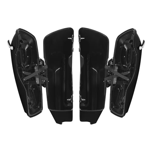 TCT-MOTORPARTS 5" Extended Hard Saddlebags 5" x 7" Speakers Cutout Fit For Harley 2014-2024 Touring Road King, Road Glide, Street Glide, Electra Glide, Ultra-Classic - color: 5" Extended Saddlebags w/5x7" Speakers Lids