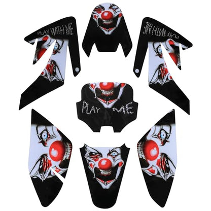 Complete Graphics Decals Stickers Kit for CRF70 CRF70F CRF 70 Plastics Fairing SDG SSR Thumpstar Atomik Dirt Pit Bikes Motorcycle Taotao DB17 (KWTG014) - color: Kwtg014