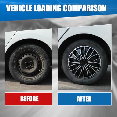 Winjet 16 inch Universal Hubcaps for Steel Wheel Rims Cover,Snap On Car Truck SUV Wheel Rim Covers,Steel ABS+PC Material Set of 4(16 inch,Silver Lacquer & Black Lacquer) - color: Silver Lacquer & Black Lacquer (5086-DP-16), size: 16 inch