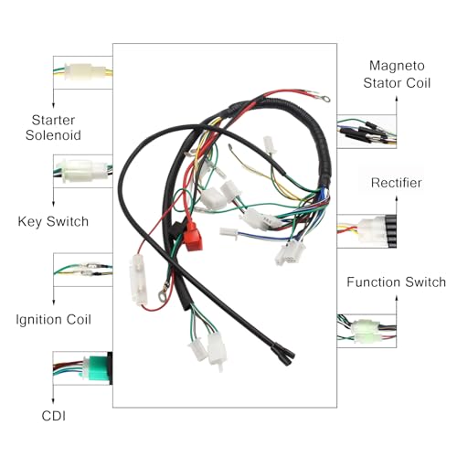 Complete Electric Wiring Harness CDI Stator for Chinese ATV UTV Go Kart Taotao 50cc 70cc 90cc 110cc 125cc