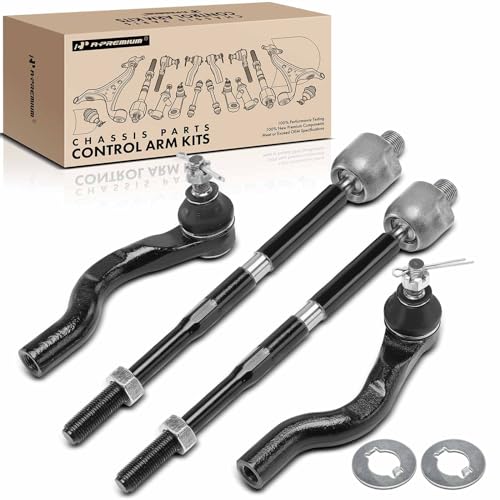 A-Premium Front Inner & Outer Tie Rod End Kit, Compatible with Honda