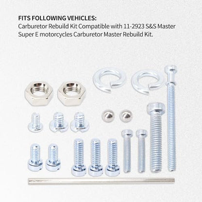 Carburetor Carb Rebuild Kit Compatible With S&S Master Super E Carb