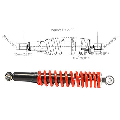 4PCS 13.75'' 350mm Front Shock Absorber Shocker Suspension for Quad ATV Dune Go Kart - size: 4PCS