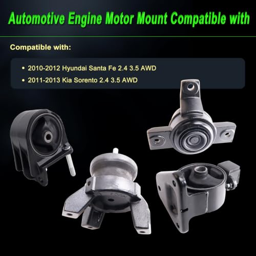 Engine Motor Mount for Santa Fe 10-12 Sorento 11-13 2.4L 3.5L AWD - size: 2010-2012 Santa Fe 2.4L 3.5L AWD
