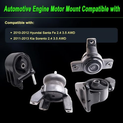 Engine Motor Mount for Santa Fe 10-12 Sorento 11-13 2.4L 3.5L AWD - size: 2010-2012 Santa Fe 2.4L 3.5L AWD