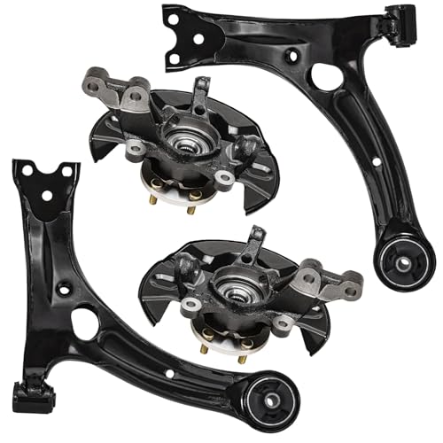 Detroit Axle - Front Steering Knuckles & Hub Bearings Lower Control Arms - size: 4CU47744/4PC