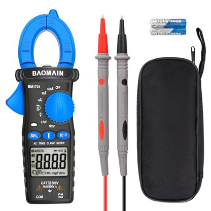 BAOMAIN Digital Clamp Meter 4000 Counts AC Current AC/DC Voltage BM1701