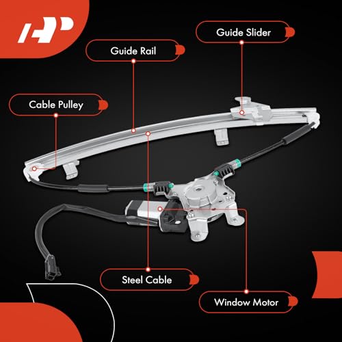 A-Premium Front Driver Side Power Window Regulator with Motor (2-Pin) - style: Front Driver(LH)