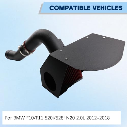 Cold Air Intake System Kit Compatible With BMW F10 520i 528i N20 2.0L 2012-18 - size: For 2012-2018 F10 520i 528i N20 2.0L