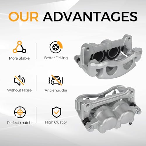 PAROD 18B4975A 18B4974A Front Disc Brake Caliper Fit for 2009 Ford F-150, 2009-2014 Lobo Passenger&Drive Side