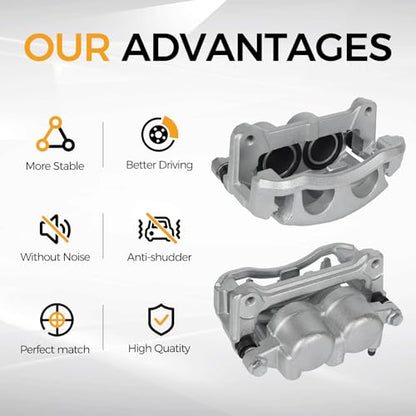 PAROD 18B4975A 18B4974A Front Disc Brake Caliper Fit for 2009 Ford F-150, 2009-2014 Lobo Passenger&Drive Side