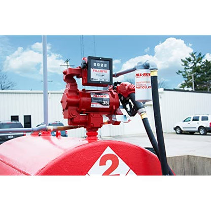 Fill-Rite FR311VB 115V/230V 35 GPM Fuel Transfer Pump with Mechanical Meter Package (Gallons) - Heavy-Duty Electric Pump with High Flow Rate and Durable Construction - style: Mechanical Meter (Gallons)