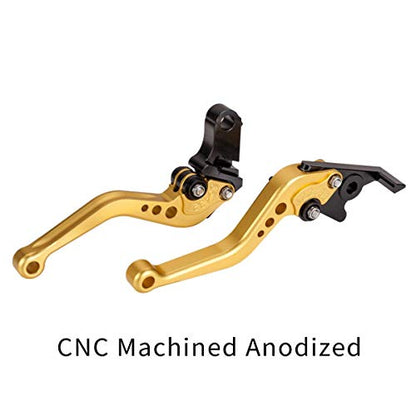 Hopider Short Brake Clutch Levers Compatible with GROM MSX125 2014-2026 - color: Gold