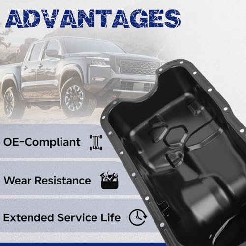 Transmission Oil Pan with Drain Plug, Fit for Chrysler 300 2012-2016, Fit for Jeep Wrangler JK 2012-2018, 3.6L, OE 111104S100 - size: 111104S100