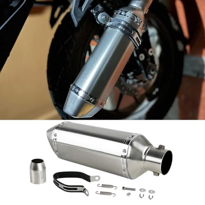 PACEWALKER Motorcycle Slip On Muffler, 1.5-2", 38-51mm Inlet, Titanium - size: Titanium