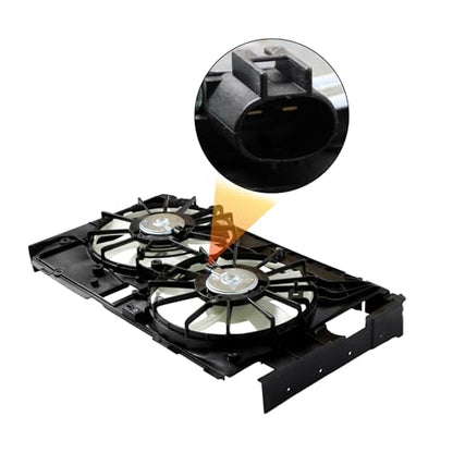 Radiator Cooling Fan Assembly Replacement for Toyota RAV4 2.4L 2006-2008 Replacement for Lexus IS350 2006-2013 1636128240 620512 TO3117102 1636328290-PFM