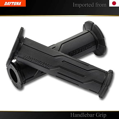 DAYTONA Universal 7/8" Motorcycle Handlebar Grips for Stylish Comforting Long Rides (Geometric) (Black) - color: Black