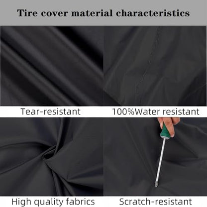 Tire Covers Set of 4 for Trailers Rv,Fit Tire Diameters 33-35 Inch - size: Diameter 33-35in
