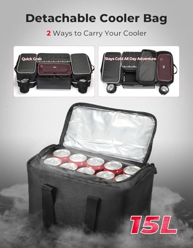 KEMIMOTO ATV Storage Bags, 71L ATV Rear Seat With Storage