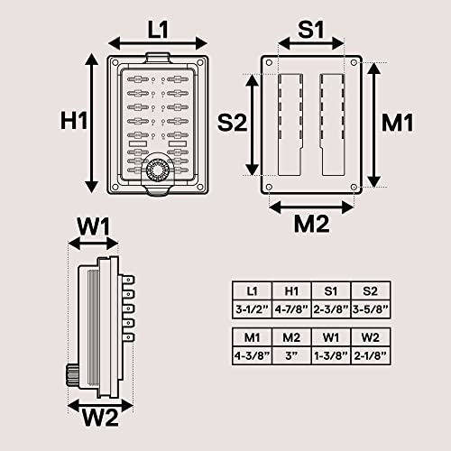 True Mods 10 Way Waterproof Fuse Box for Automotive [ATC/ATO Blade Fuses] [250 Amp] [Up to 25A per Socket] [LED Indicator] [12V - 32V DC] Auto Marine Fuse Block