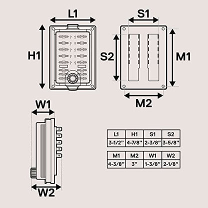 True Mods 10 Way Waterproof Fuse Box for Automotive [ATC/ATO Blade Fuses] [250 Amp] [Up to 25A per Socket] [LED Indicator] [12V - 32V DC] Auto Marine Fuse Block
