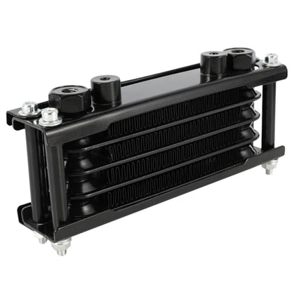 Motorcycle Oil Cooler Cooling Radiator Engine Kit Universal for CRF XR KLX 50 70 90 110 125 140cc SSR Taotao Coolster Kayo Dirt Pit Bike ATV Black - color: Black
