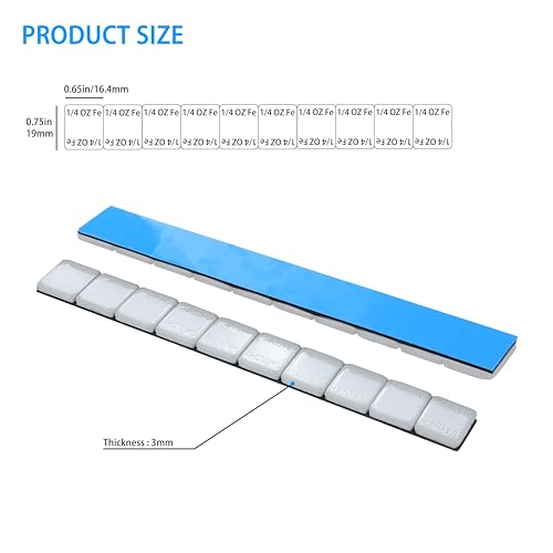 1/4oz Wheel Adhesive Stick-on Weight (60, Grey, Mellow Style) - color: Grey, size: 0.25oz - 60 pcs