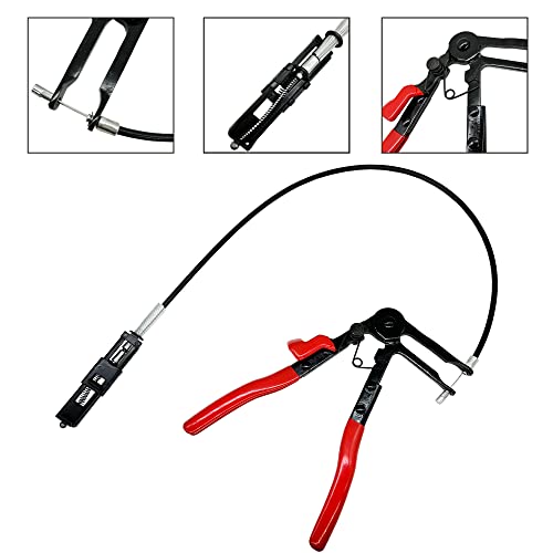 3Pcs Hose Clamp Pliers Kit, Long Reach Wire Spring Clamp Remover for Automotive Coolant Radiator Heater and Water Hose with Band Flat or Large Clamps