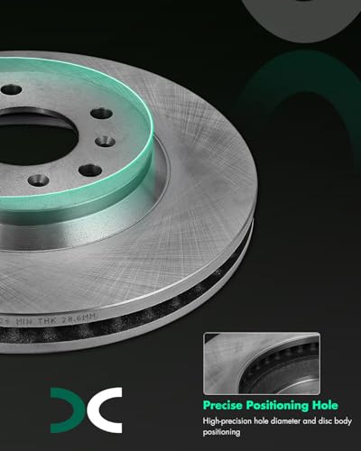 SCITOO Front 11.93" Rear 10.94" Brake Pads and Rotors Kits Fit - size: 55126+D1159 & 55125+D698 [4+8PCS]