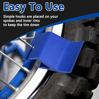Motorcycle Tire Bead Installation Holder Hook, Blue - color: Blue