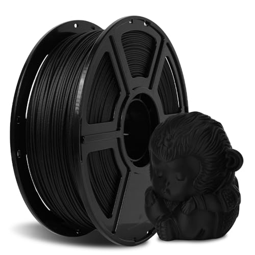 FLASHFORGE Carbon Fiber PLA Filament 1.75mm, Carbon Fiber Reinforced PLA 3D Printer Filament, 1KG Spool Dimensional Accuracy +/- 0.02mm, High Strength & High Abrasion-Resistance (Black) - color: Black, size: PLA CF