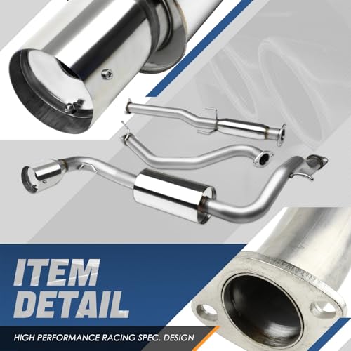 Auto Dynasty 3.5" Round Catback Exhaust System For 90-97 Mazda Miata MX-5