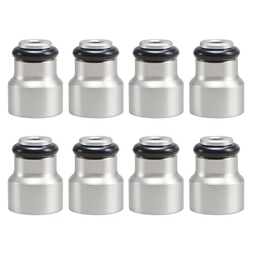 FUSCH Set of 8 Fuel Injector Spacers,Convert short LS2 Truck fuel injectors into taller LS1/LS6 intake manifolds and fuel rails ，6061 Aluminum Alloy