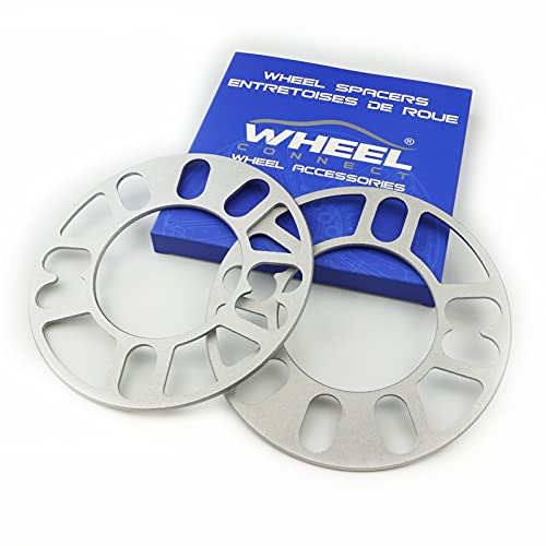 WHEEL CONNECT Universal Wheel Spacer,3mm Thickness(1/8inch),Fit Bolt Pattern 4x98, 4x100, 4x108, 4x114.3, 5x100, 5x105,5x108, 5x110, 5x112, 5x114.3,5x120, Cast Aluminum, Pack of 2. - size: 4 or 5 lugs Universal - 3mm(1/8inch)