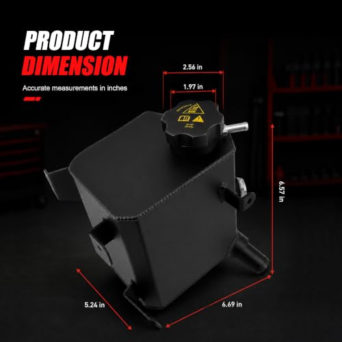 603-364 Aluminum Coolant Reservoir Tank for 2008-2018 Ford Taurus - size: 603-364