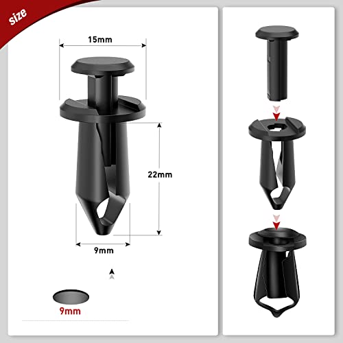Nilight 70PCS Engine Under Cover Splash Shield Guard Body Bolts - color: 70Pcs Extruded U-nuts