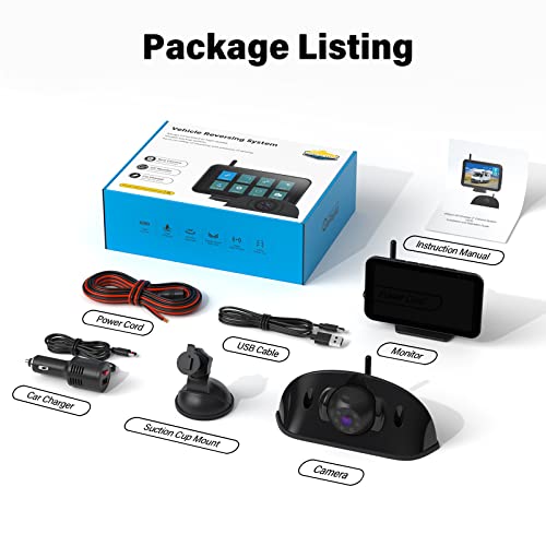 eRapta RV Backup Camera Wireless System for Furrion with 5-Inch Monitor - color: Metallic Gray