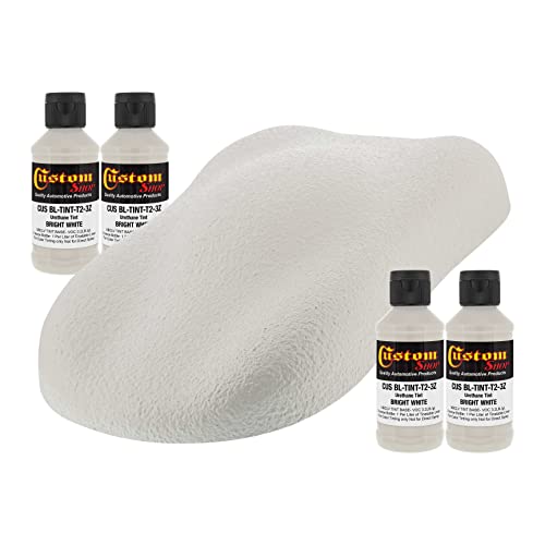 Custom Coat 3 Ounce, Bright White, Bed Liner Tint Concentrate, 4 Pack - color: Bright White, size: 3-Ounce (Pack of 4)
