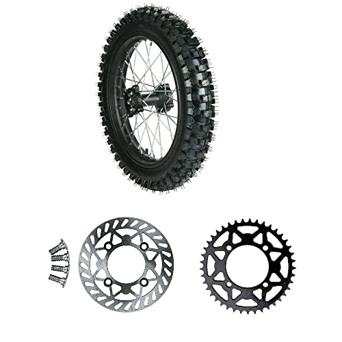 16" Rear Wheel 90/100-16 Tire Assembly For Dirt Pit Bike 125cc 140cc 150cc Apollo SSR XR CRF TaoTao Includes Brake Rotor and 428 Sprocket (16 Inch) - size: 16 Inch