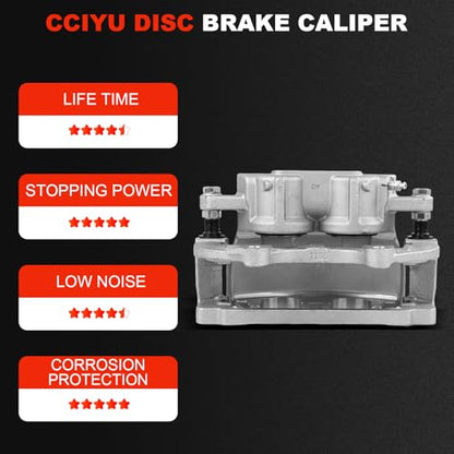 cciyu Front Left Disc Brake Caliper Assembly w/Bracket 18B5017 - size: Front Left[18B5017]