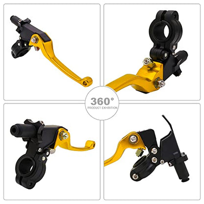 JFG RACING Dirt Bike Brake Clutch Lever 7/8" 22mm for CRF50 KLX SSR TTR 110 - color: Gold