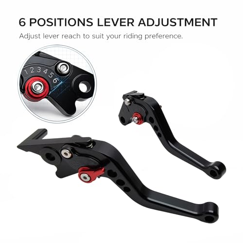 Adjustable Short Levers Replacement for Ducati Monster Scrambler - color: Black