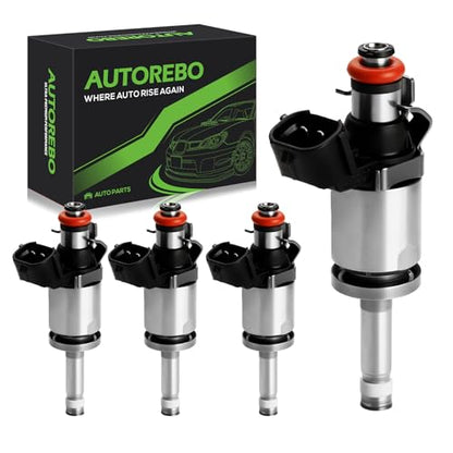 Fuel Injectors Set of 4 Compatible with Mazda 3 2014-2018 6 2014-2016 CX-5 2015-2016 CX-9 2016 2.5L L4 GS GT Grand Touring Sport Signature # Replace parts PY0113250 FJ1288 - size: 1288