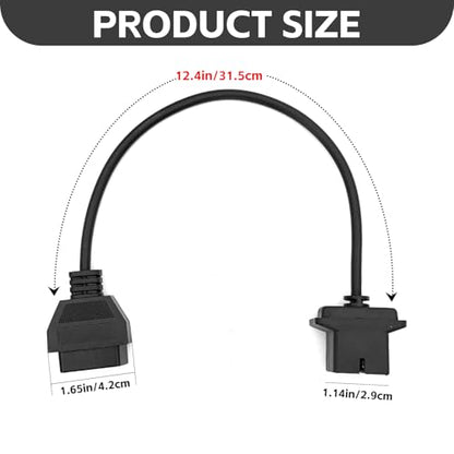 Adapter Fit for OBD1 to OBD2 6pin to 16pin Diagnostic Scanner Convertor Adapter Vehicle 6 Pin Connector Compatible with Je-ep, Chrysler, Dodge - size: for Jeep 6P
