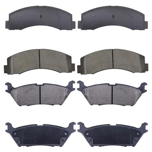 Front and Rear Brake Pad Set Ceramic Disc Brake Pads Replacement For Ford Expeditio 2018-2019,2015-2020 for Ford F-150,2018-2021 for Lincoln Navigator - style: D2087V+D1790V