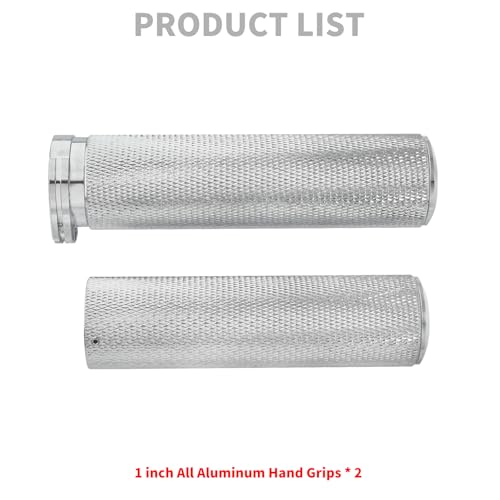 1 Inch Cable Throttle Handlebar Grips Motorcycle Hand Grips - color: #2 Chrome