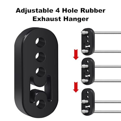 evil energy Exhaust Hanger, Adjustable 4-Hole Universal Muffler Hanger, Reduces Vibration & Noise, EPDM Rubber Exhaust Bushing, 4PCS - style: 4 Holes